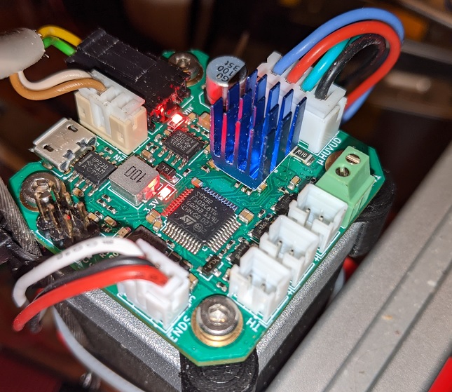 IDEX x axis with cooling fins